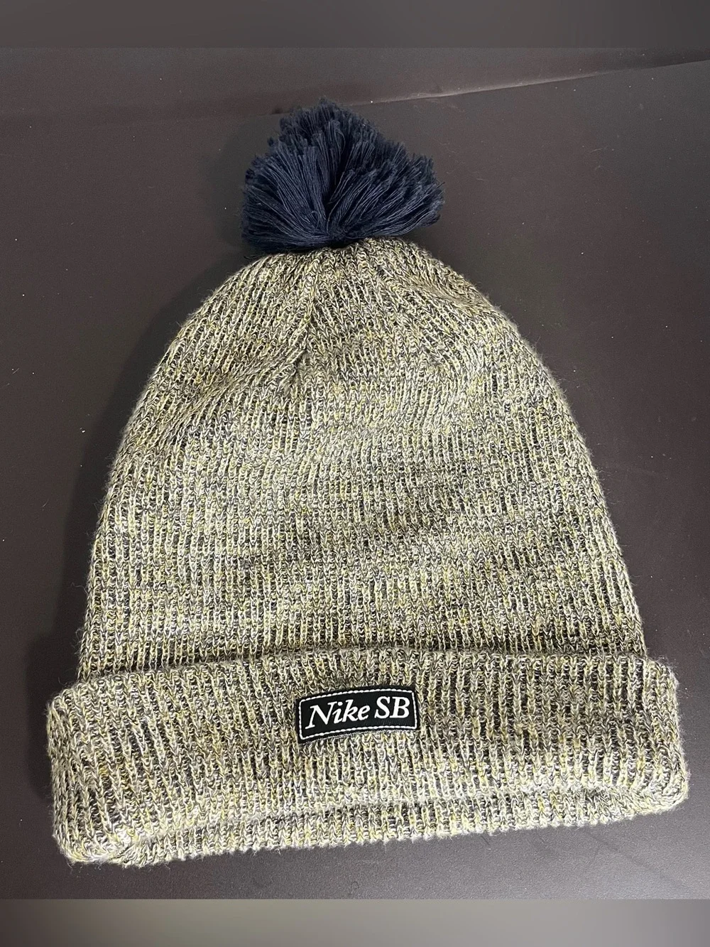 Nike SB 2-in-1 Marl Pom Pom Beanie Hat Woven Winter